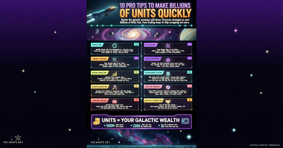 No Man's Sky: 10 Pro Tips to Make Billions of Units Quickly